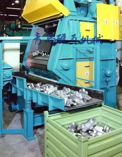 橡胶履带式抛丸机清理五金件