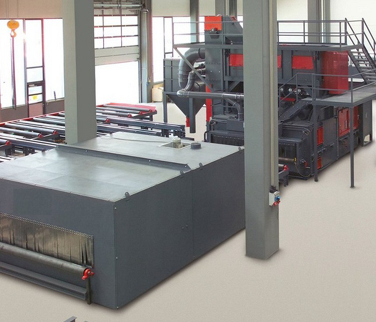 高端定制钢板线带烘干喷漆抛丸一体机