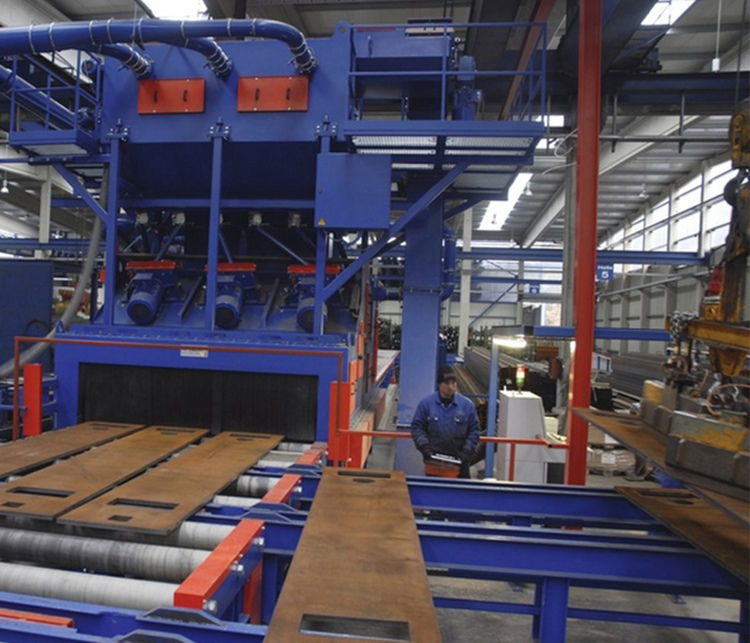 高端定制3米钢板线抛丸机