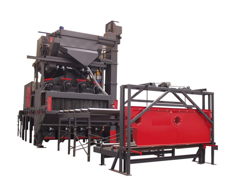 高端钢板线抛丸机示意图