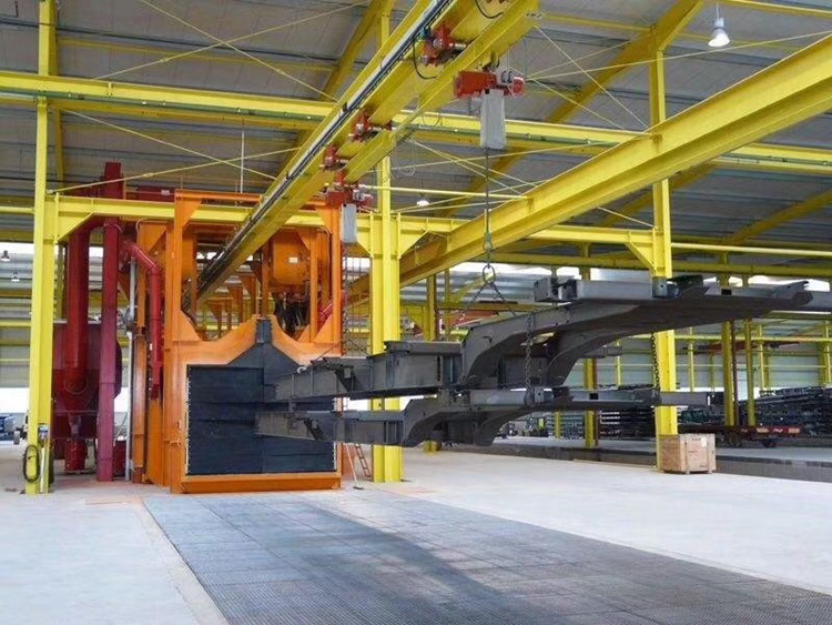 高端定制10吨吊钩通过式抛丸机