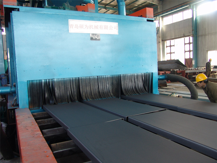 小型工件辊道通过式抛丸机